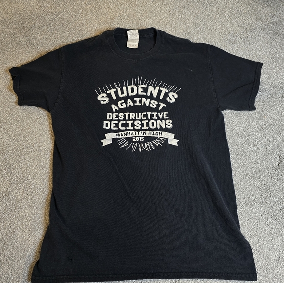 Students Against Destructive Decisions Kurt  Cobain Nirvana Quote Tee Unisex Med - Picture 2 of 10